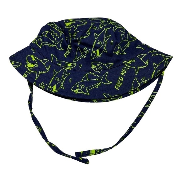 Shark Bucket Hat Navy Size 12-2T - Picture 1 of 5